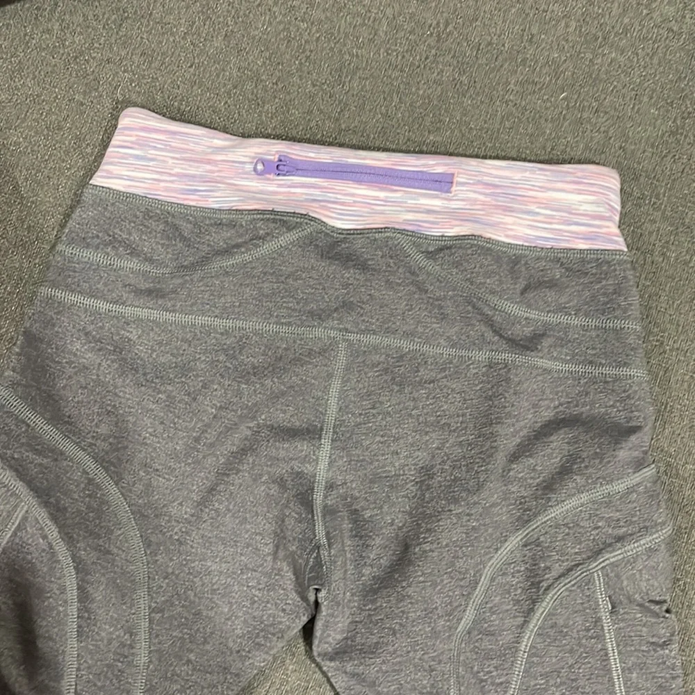 COPY - Ivivva Gray Crops size 12 with pink and purple waistband - Picture 10 of 13